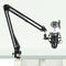 Adjustable Microphone Mic Boom Scissor Arm Stand Set - Black