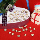 50pcs Wood Tree Snowflakes Star Table Decor DIY Christmas Tree Hang Pendant