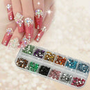 1200pcs New Nail Art Rhinestones Glitters Acrylic Tips Decoration Manicure