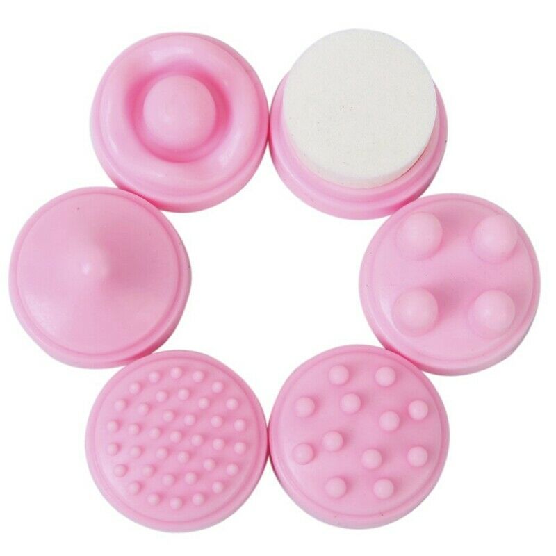 6pcs Pore Blackhead Facial Skin Cleansing Electric Massage Face Care Cleane K9F1