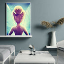 5D DIY Full Round Drill Rhinestone Diamond Painting Elf Girl Cross Stitch