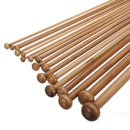 36 Pieces 18 Sizes Carbonized Bamboo Crochet Knitting Needles Single Tip Ne F6X9