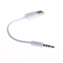 2Pcs Charger Adapter Data USB 3.5mm Sync Audio Cable for iPod Shuffle 3rd 4th BX