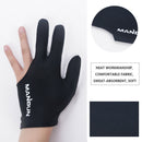 Professional Black Spandex Pool Billiards Cue Left Hand  3 Three Finger Glove