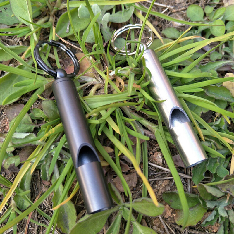 Stainless Steel Key Chain Lifesaving Emergency SOS Outdoor Survival Whistle Gw