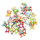 50pcs Wooden Mouse Buttons Colorful 2 Holes Buttons for Sewing Scrapbooking