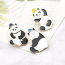 3Pcs/Set Enamel Cartoon Panda Animal Lapel Collar Pin Corsage Brooch Jewelry