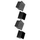 12Pcs Furniture Square Chairs Leg Protectors Rubber Feet 40mmx40mm Black