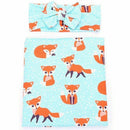 Newborn Baby Swaddle Receiving Blankets with Hospital Headband Value Set fo