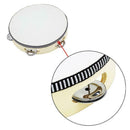 8" Hand Held Tambourine Drum Bell Birch Metal Jingles Percussion Musical