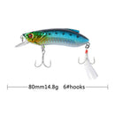 Fishing Lures Crank Bait Squid Black Fish Lure With Feather Hook Tackle Sinking