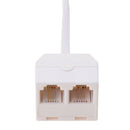 4 Pin RJ11 Jack 2 Way Outlet Telephone Line Socket Splitter Plug Adapter 6P4C