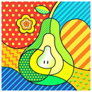 5D DIY Full Round Drill Diamond Painting Pear Cross Stitch Embroidery Kit