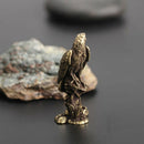 5X(China'S Archaize Eagle Small Statue Valuable Collection Of Beautiful Br G9S8)