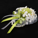 Wedding Bridesmaid Floral Calla Lily Wrist Corsage Hand Flower Bracelet