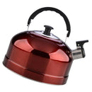 Home Outdoor Camping Stainless Steel Whistling Kettle Tea Pot Teapot Red 4L