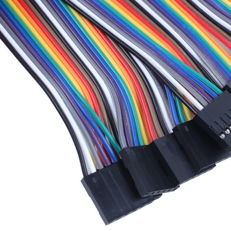 1 Set(5 Pcs,undetachable) 30cm 2.54mm F/F 6 Pin Solderless Colored Breadboa A6O6