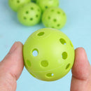 6pcs Plastic Whiffle Airflow Hollow Golf Practice Green Round Training Ball