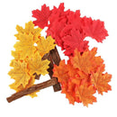 3 Color 300 PCS Artificial Cloth Maple Leaves Multicolor Autumn Fall Leaf F