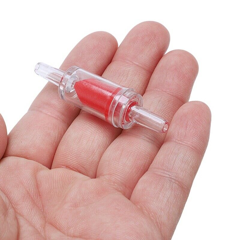 12 Pcs Aquarium Red White Plastic One Way Non-return Check Valves V6M8