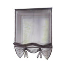 Solid Gray Roman Curtains Sheer Window Shade Blinds (Rod Pocket 120x155cm)
