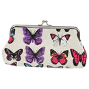Women's Ladies Butterflies Printed Coin Purse(white)