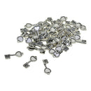 50pcs Blank Heart Bezel Key Lock Charms Pendants Jewelry Making Finding