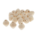 20Pcs Wood Bead Unpainted Loose Spacer Beads DIY Jewelry Making Craft Bulk