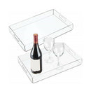 Food Service Tray Breafast Drinks Cake Trays Acrylic Makeup Organizer Clear