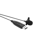 Mini USB Lavalier Microphone Clip on Collar Condenser Lapel Mic for Meeting PC