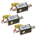 3Pack Aluminium Connetor Coaxial Video Signal  Arrester Protection