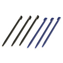 6pcs Slot in Touch Screen Pen Stylus Resistive for Nintendo 2DS Black+Blue