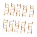10Pcs Micro Landscape Decoration Wooden Ladder Ornament Garden DIY Crafts Wood