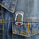Creative STAY IN BED Tombstone Drip Oil Brooches Enamel Badge Lapel Pins