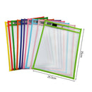 10Pcs Dry Erase File Folder Document Bag For Reusable Writing And Wiping Bags