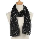 Scarf Simple Solid Women Scarf Chiffon Scarf Black R5G3