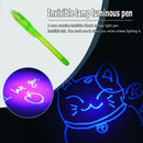 2 in 1 Luminous Light Invisible Ink Pen UV Kids Drawing Magic Pens (Green)
