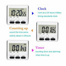 3 Pack 24 Hours Magnetic Kitchen Timers With Digital Alarm Clock Timer, Lou J1T6
