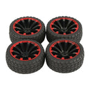 4x Rubber Racing Tyre 1/10 RC On Road Car  Tyres Wheel Rim 601-8001