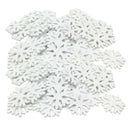 200pcs Wooden Snowflake Embellishments Pieces Home Party Decors Crafts Gifts