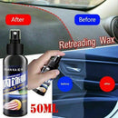 Car Care Interior Polish Wax Leather Seat Sofa Panel SET Tire Cleaner