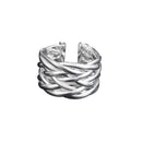 Band Weave Daumen Fingerringe Legierung Sterling verstellbare Ring Geschenk Z2N0