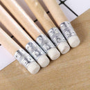 10pcs Wooden Pencils with Eraser HB Black Lead Standard Pencil Set Writing R8P6