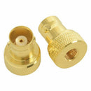 2pcs RF coaxial coax adapter SMA male to BNC female goldplated