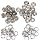 50 Set Nice Plated PRESS STUDS SNAP POPPER 11mm Prong Snap Fastener Press Stud
