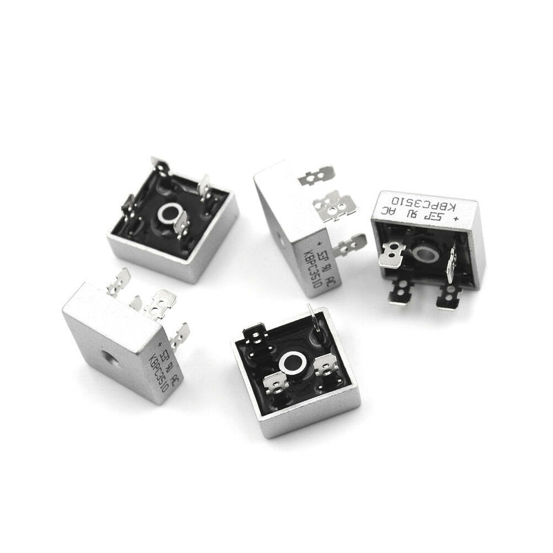 5PCS 35A 1000V Metal Case Single Phases Diode Bridge Rectifier KBPC3510 S Gw