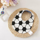 Baby Cotton Cartoon Water Absorption Removable Bib Saliva Towel(Soccer) A