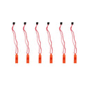 6 packs Orange Whistle & Lanyard Emergency Survival Outdoor Camping w/ Lanyard