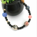 Solar System 9 Planets Universe Stars Women Office Style Natural Stones Bea S3I7