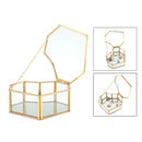 Clear Glass Box Jewellery Organizer Case Terrarium for Dressing Table